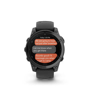 Garmin, fenix E AMOLED 47mm, Watch, Watch Color: Slate Grey, Wristband: Black - Silicone