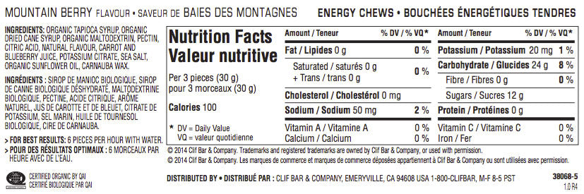 Clif Bloks Energy Chews - Box of 18, Nutrition, Clif | athleti.ca