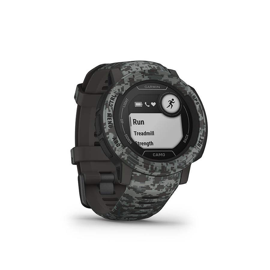 Garmin, Instinct 2 Camo Edition, Watch, Watch Color: Graphite Camo, Wristband: Graphite Camo - Silicone