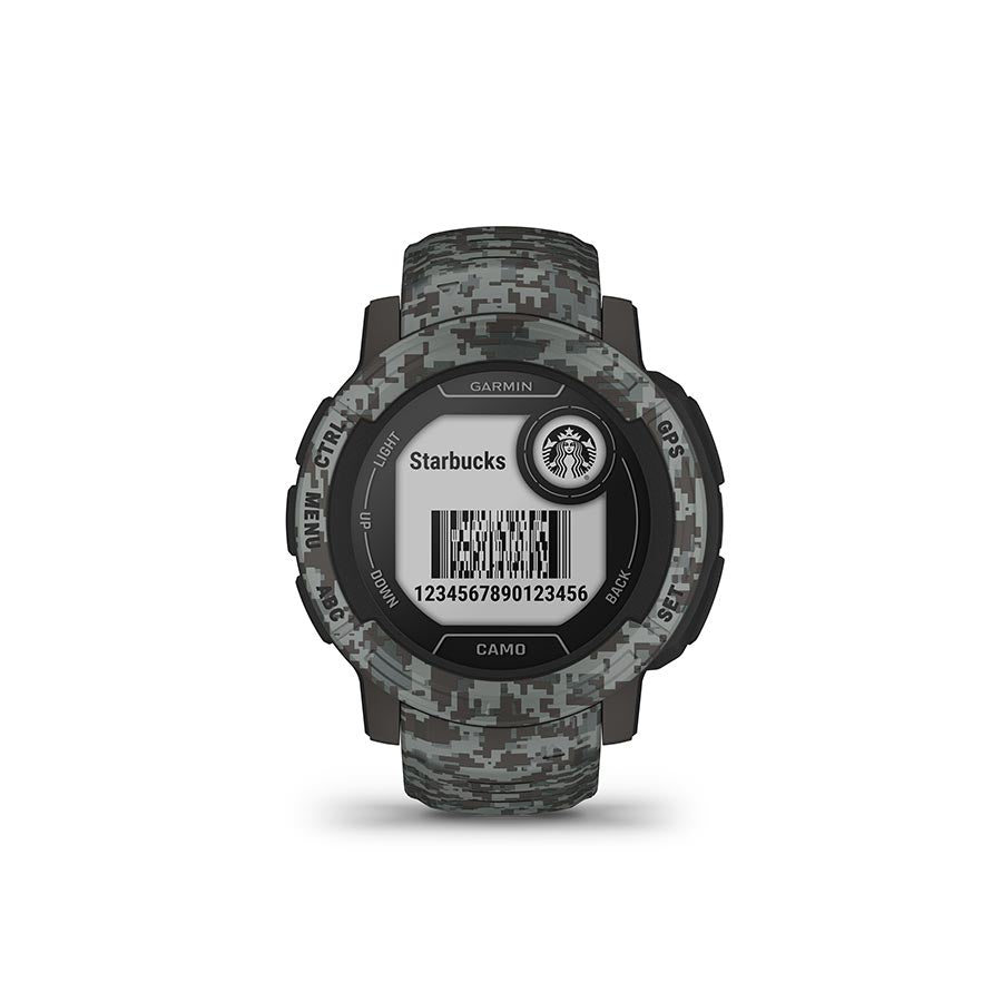Garmin, Instinct 2 Camo Edition, Watch, Watch Color: Graphite Camo, Wristband: Graphite Camo - Silicone