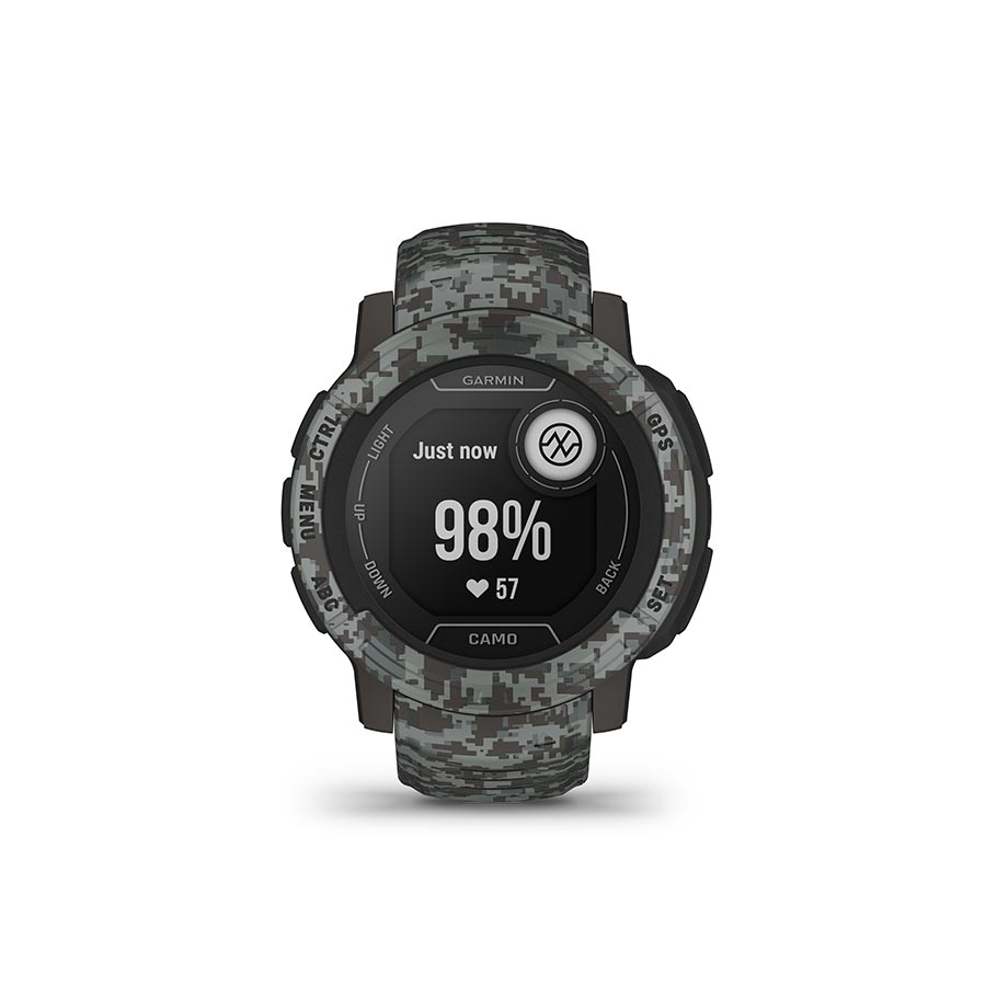 Garmin, Instinct 2 Camo Edition, Watch, Watch Color: Graphite Camo, Wristband: Graphite Camo - Silicone