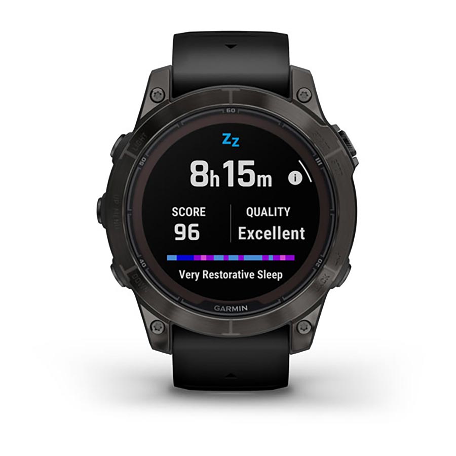 Garmin, fenix 7 Pro Sapphire Solar, Watch, Watch Color: Titanium, Wristband: Fog Grey/ Ember Orange - Silicone