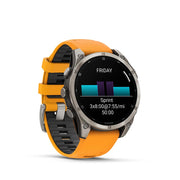 Garmin, fenix 8 AMOLED Sapphire 47mm, Watch, Watch Color: Grey, Wristband: Black/ Pebble Gray - Silicone