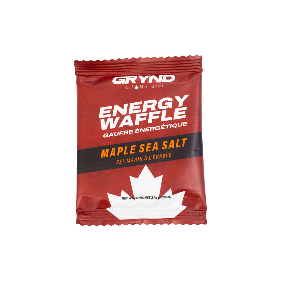 Grynd Energy, Maple Waffle, Bars, Maple Sea Salt, 12pcs