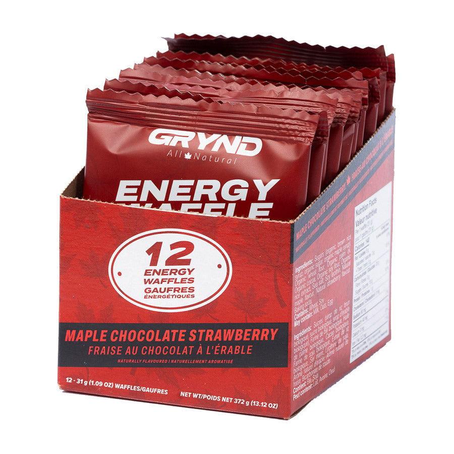 Grynd Energy, Maple Waffle, Bars, Maple Sea Salt, 12pcs