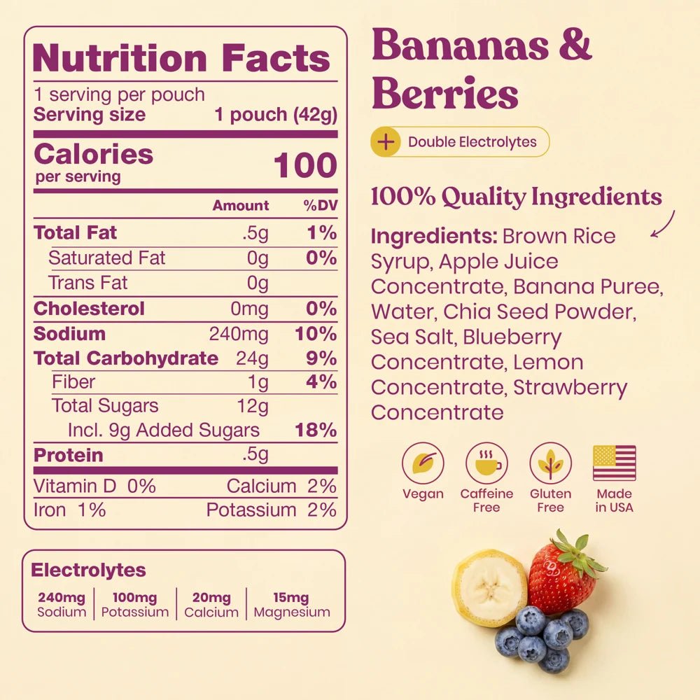 Huma Bananas & Berries nutrition facts and ingredients