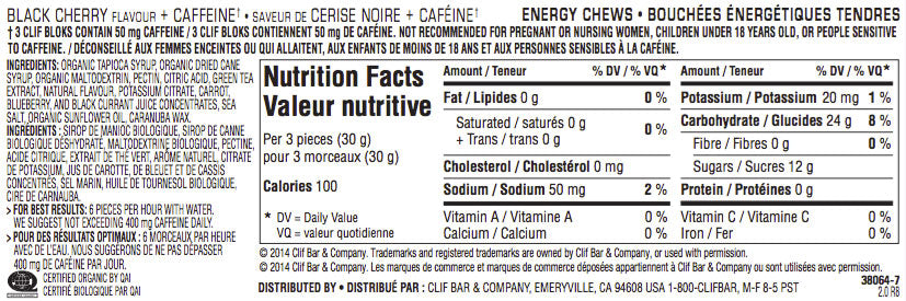 Clif Bloks Energy Chews - Box of 18, Nutrition, Clif | athleti.ca