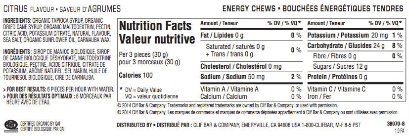Clif Bloks Energy Chews - Box of 18, Nutrition, Clif | athleti.ca
