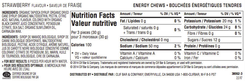 Clif Bloks Energy Chews - Box of 18, Nutrition, Clif | athleti.ca