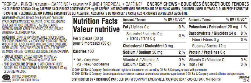 Clif Bloks Energy Chews - Box of 18, Nutrition, Clif | athleti.ca