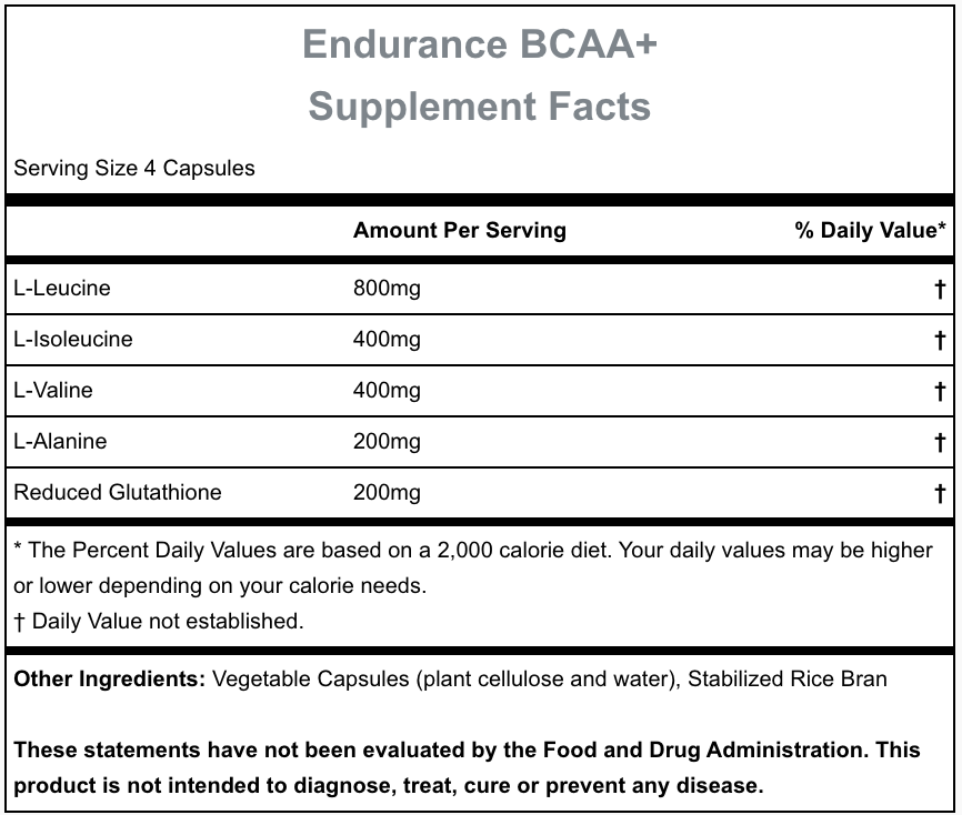 Hammer Nutrition Endurance BCAA+ Amino Acids - 120 Capsules, Nutrition, Hammer, athleti.ca