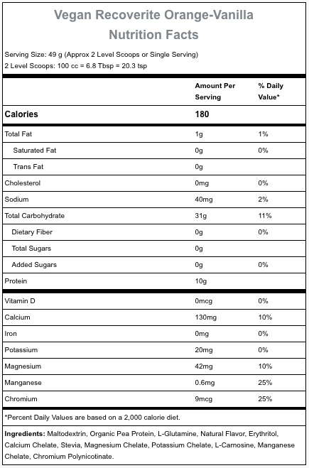 Hammer Nutrition Organic Vegan Recoverite - 32 Servings, Nutrition, Hammer, athleti.ca