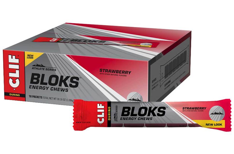 CLIF Bloks Energy Chews Strawberry - 18 Packs/Box, Nutrition, Clif | athleti.ca