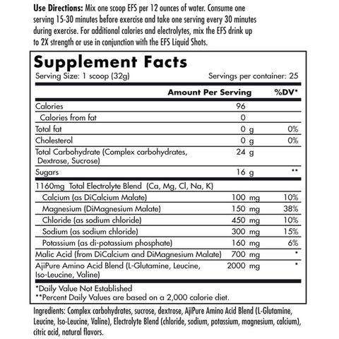 First Endurance EFS Electrolyte Drink - 30 Servings, Nutrition, 1st Endurance 