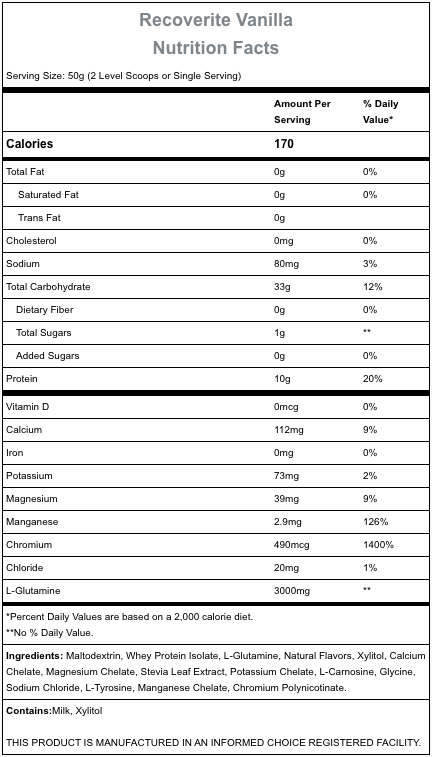 Hammer Nutrition Recoverite - 32 Servings, Nutrition, Hammer 