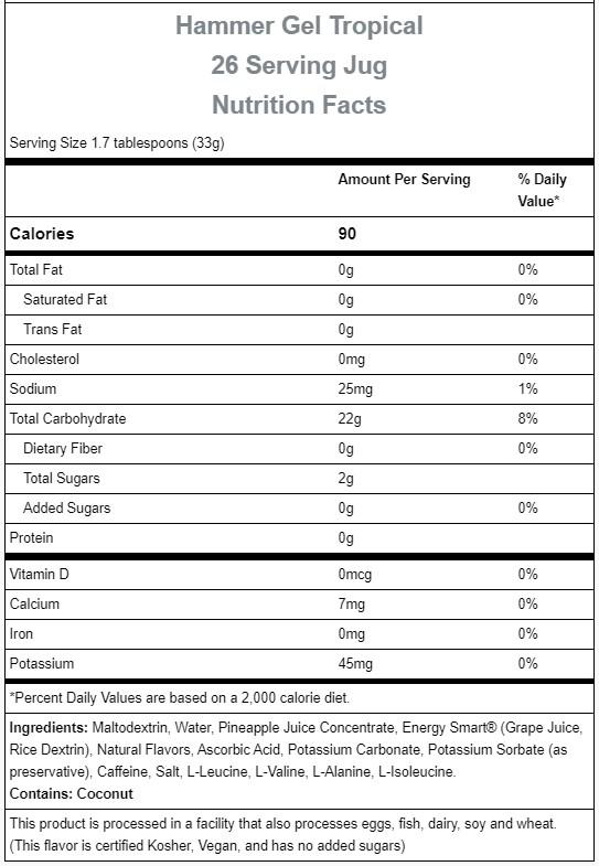 Hammer Nutrition Gel - 26 Servings, Nutrition, Hammer 